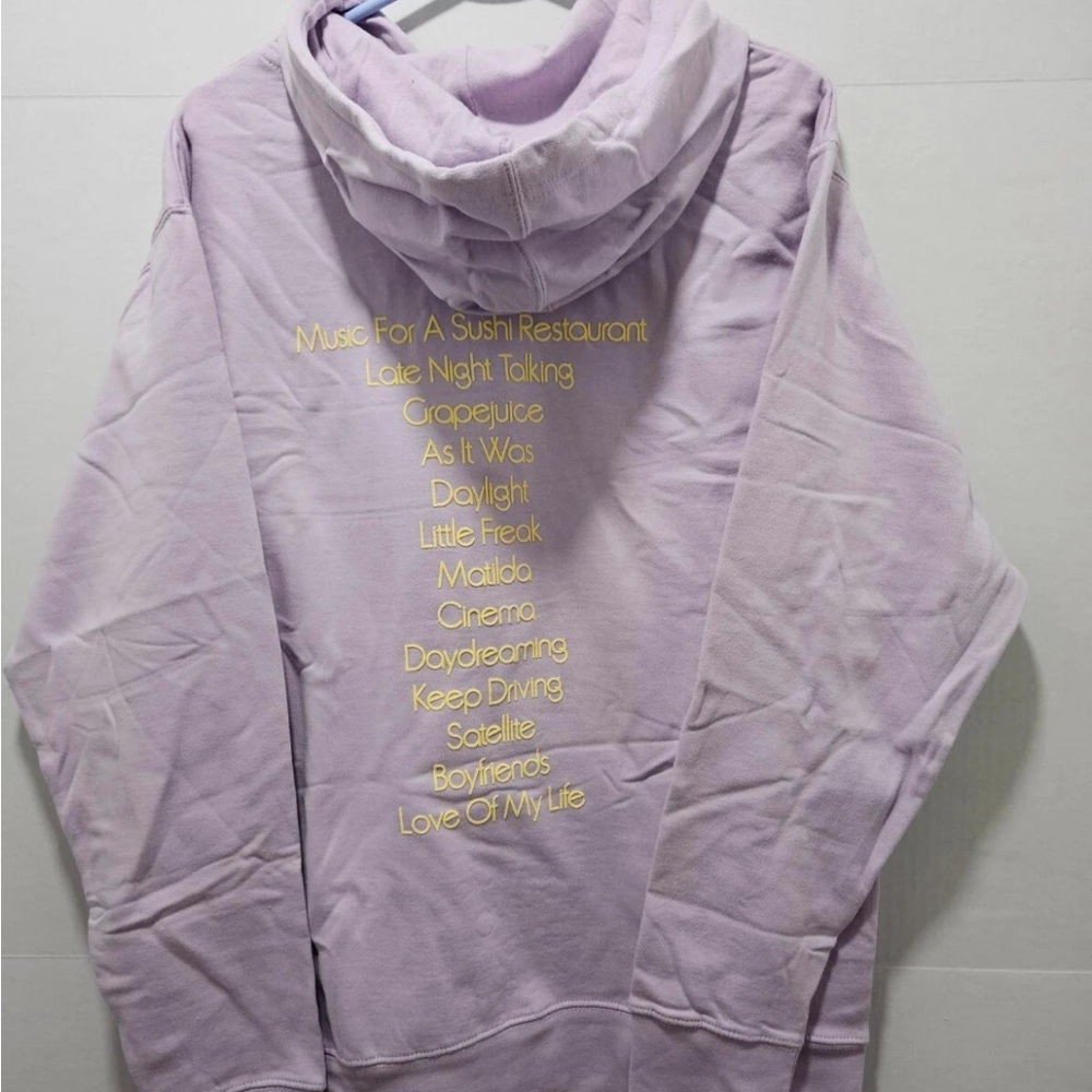 Harry Styles Merch Tour Track List Lavender Hoodie Harry Styles House of Love M - Picture 3 of 6
